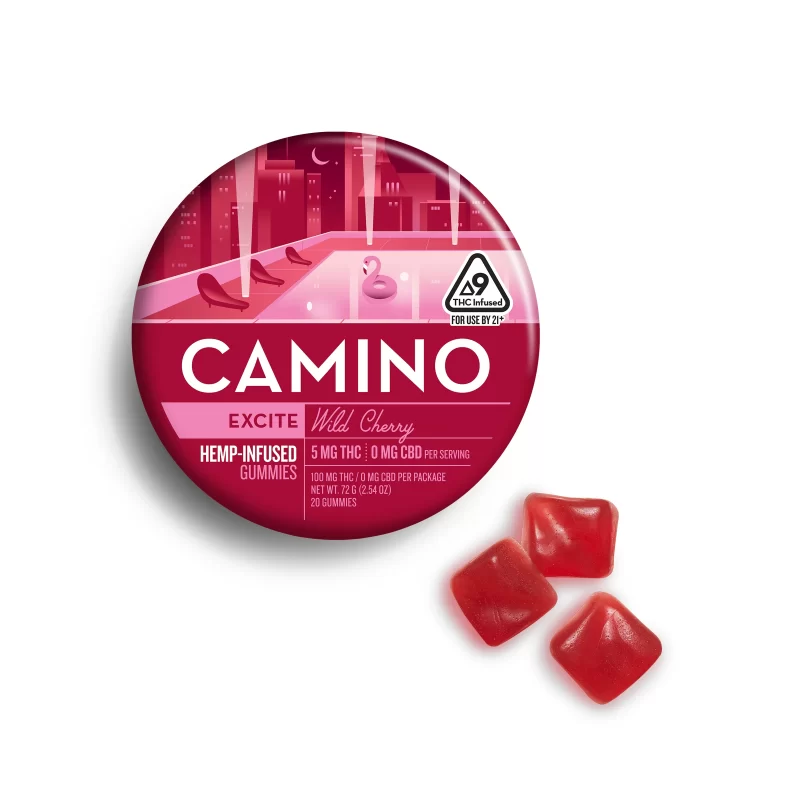 Camino Wild Cherry 'Excite' 5mg Gummies